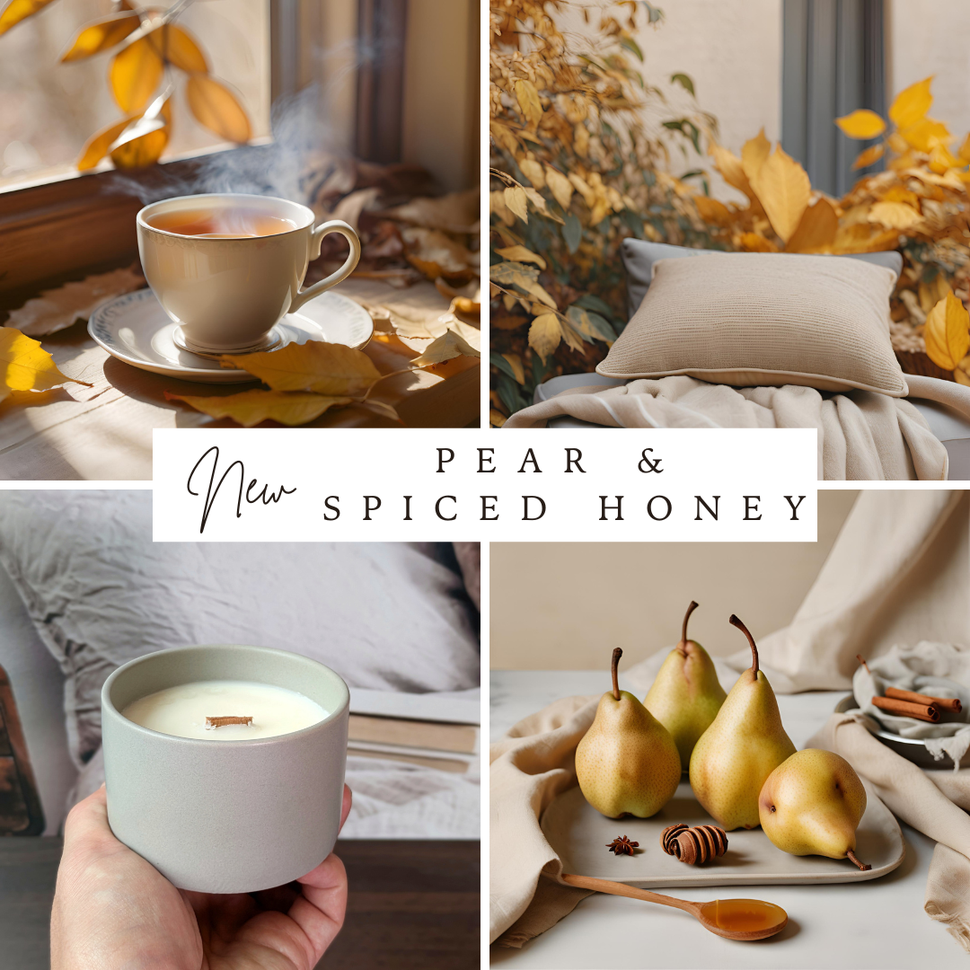 Pear & Spiced Honey 5oz | Wooden Wick Soy Candle