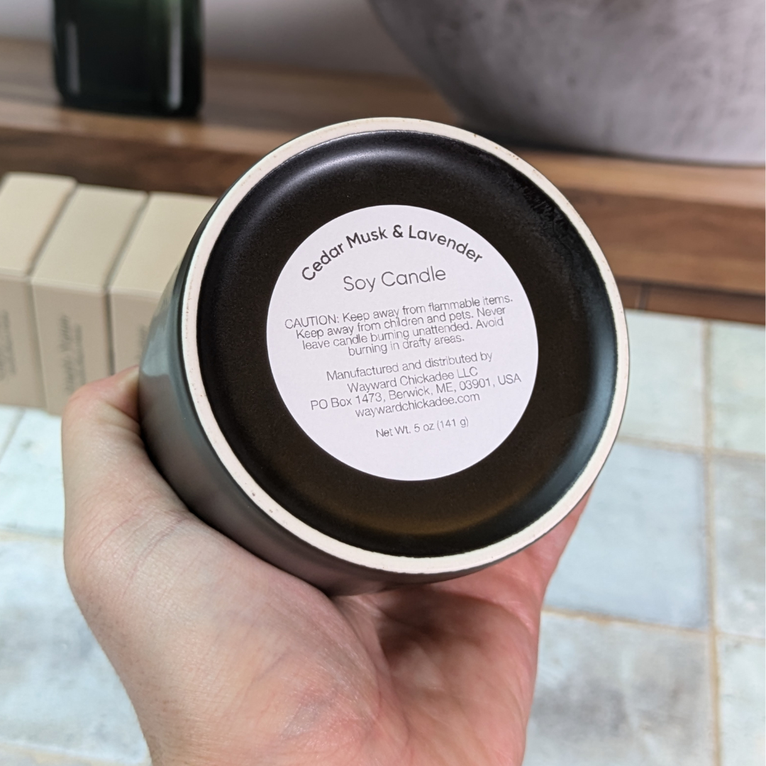 Cedar Musk & Lavender 5oz | Wooden Wick Soy Candle