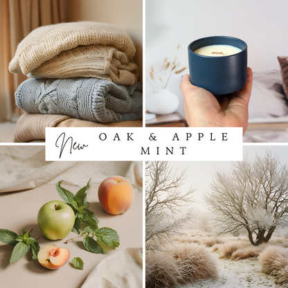 Oak & Apple Mint 5oz | Wooden Wick Soy Candle