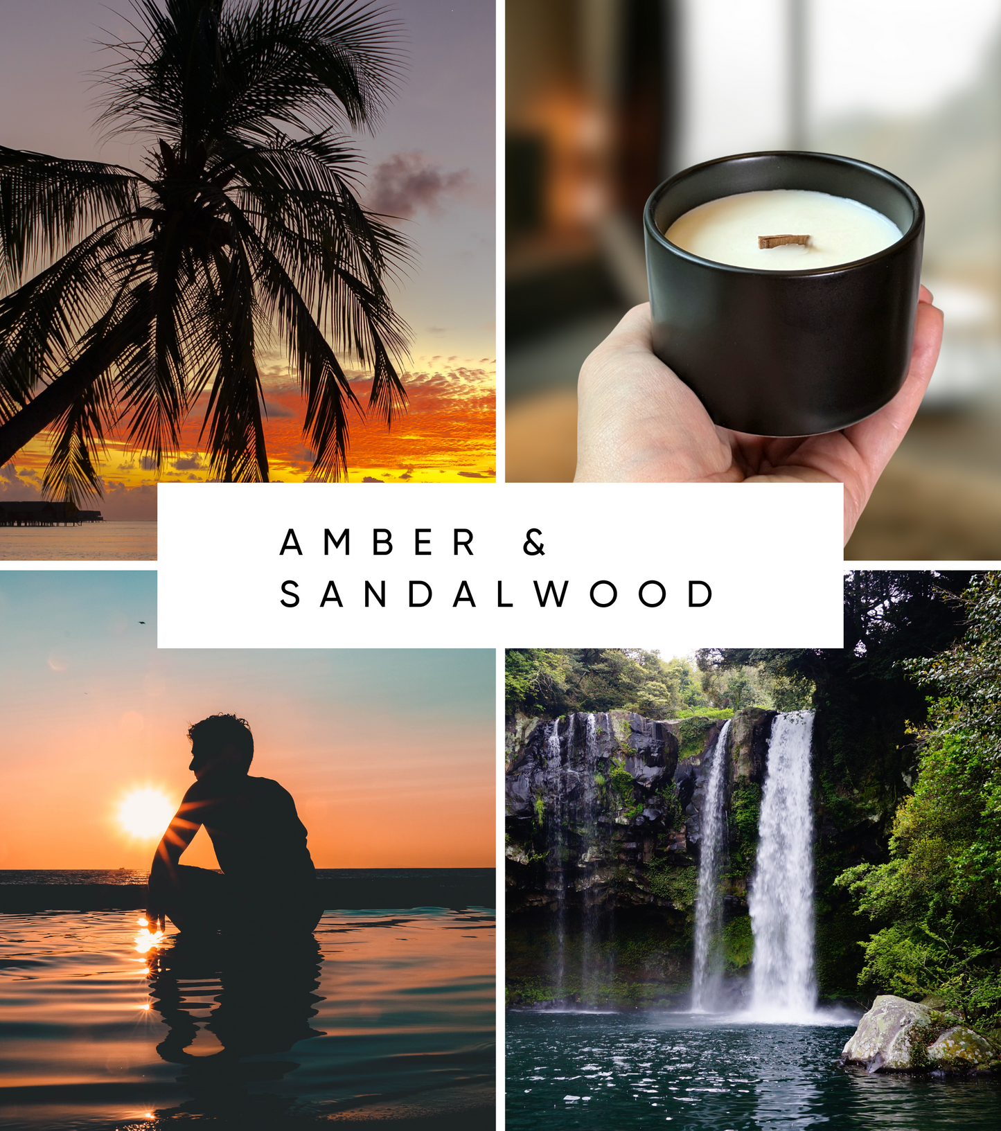 Amber & Sandalwood 5oz | Wooden Wick Soy Candle
