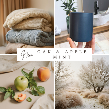 Oak & Apple Mint 12oz | Wooden Wick Soy Candle