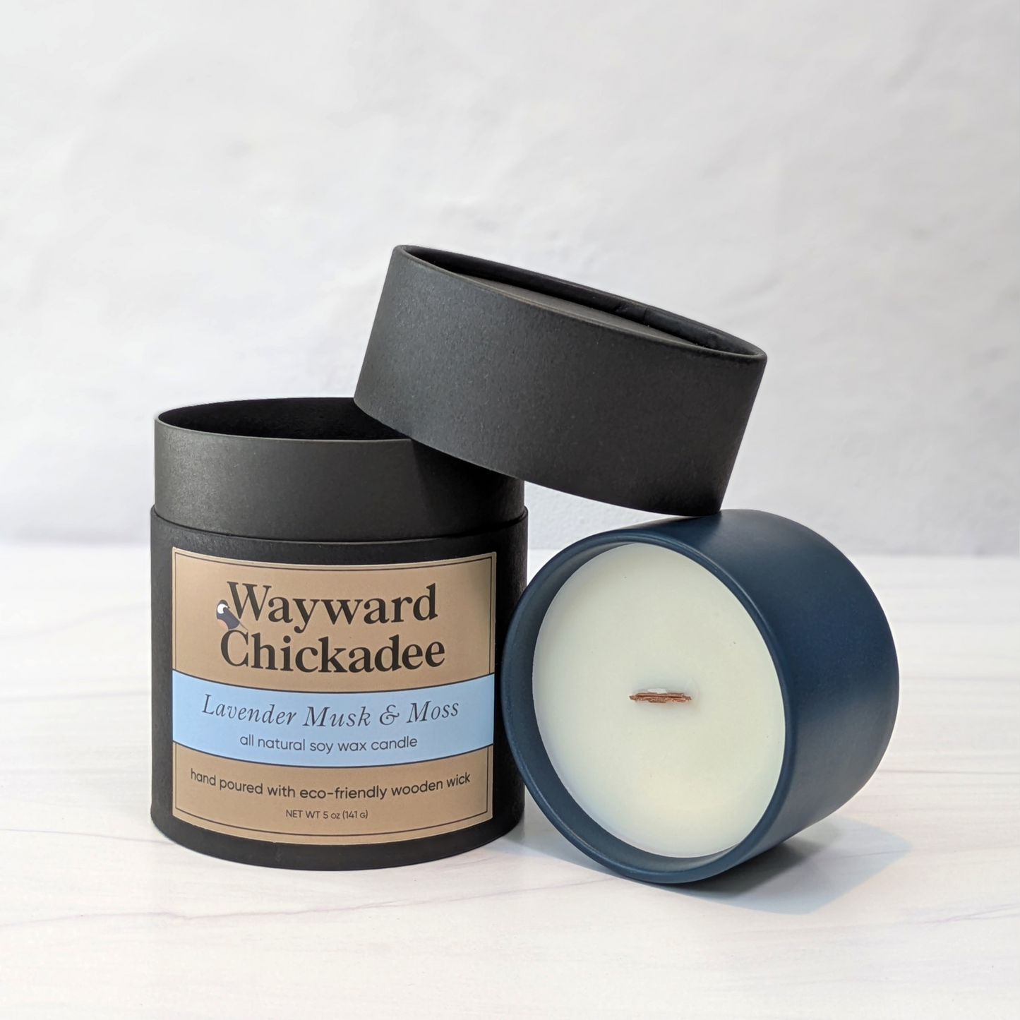 Lavender Musk & Moss 5oz | Wooden Wick Soy Candle